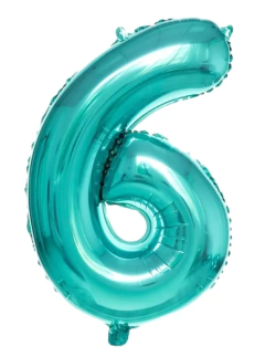 Globo Numero Turquesa 80cm
