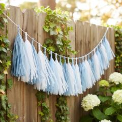 Guirnalda Borlas Banderin Argentina Celeste Blanca Mundial - comprar online
