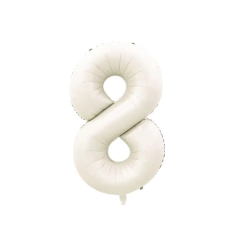 Globo Numero Natural Beige Crema 80cm en internet