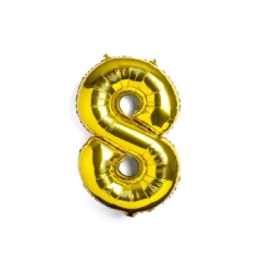 Globo Numero Dorado 35cm aprox - Cotillon Eli