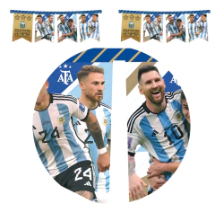 Banderin Argentina Campeones del Mundo Mundial Messi en internet