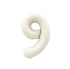 Globo Numero Natural Beige Crema 80cm - Cotillon Eli
