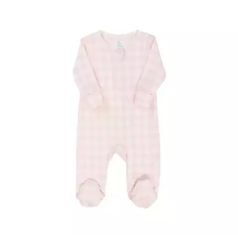 Macacão RN - 0 a 3 meses (Vichy Rosa)