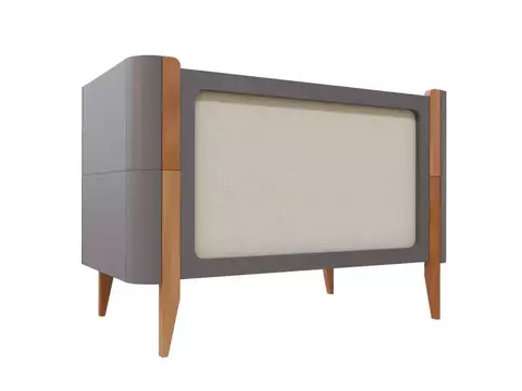 Berço Bo 3 em 1 (cores) - palha (Fendi/palha cor natural/pés jequitibá)