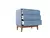 Cômoda Bo - 3 gavetas (cores) (Azul sereno/pés jequitibá) - comprar online