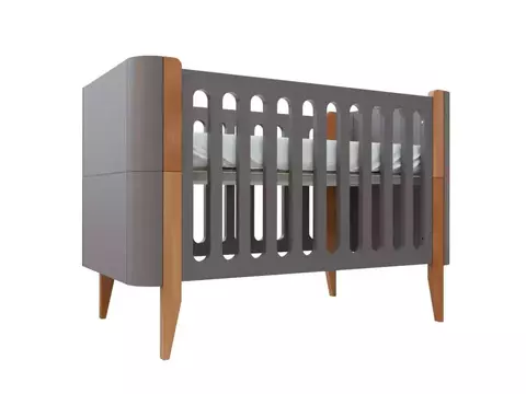 Berço Bo 3 em 1 (cores) (Fendi/pés jequitibá)