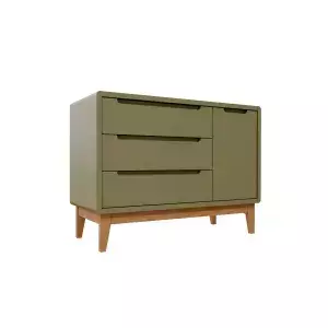 Cômoda Bo com porta (cores) (Cacto/pés jequitibá)