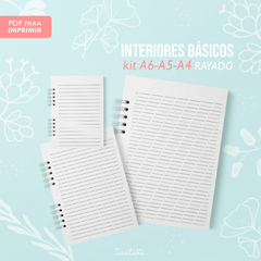 INTERIORES BASICOS - KIT HOJAS A4-A5-A6 - Santani