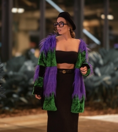 CASACO MIX VERDE E ROXO - comprar online