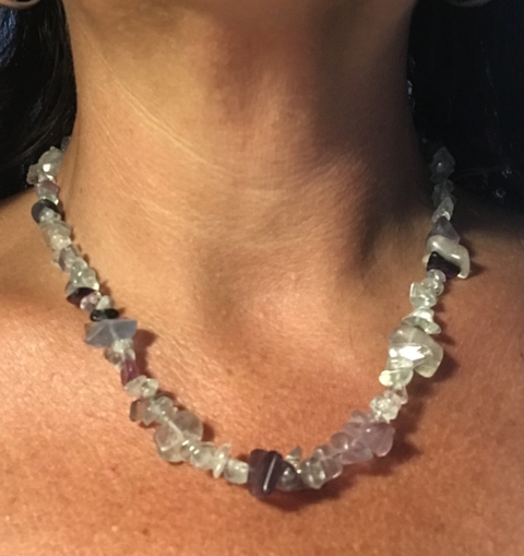 Collar escalla fluorita ( Aura) - comprar online