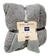 Frazada Sherpa 1½ Pl Corderito y Polar Gris Claro