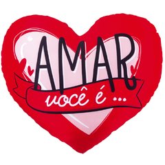 Almofada Shape Coração - Amar É- Uatt
