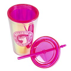 Copo Canudo Holográfico 500ml - Unicórnio- Uatt? na internet