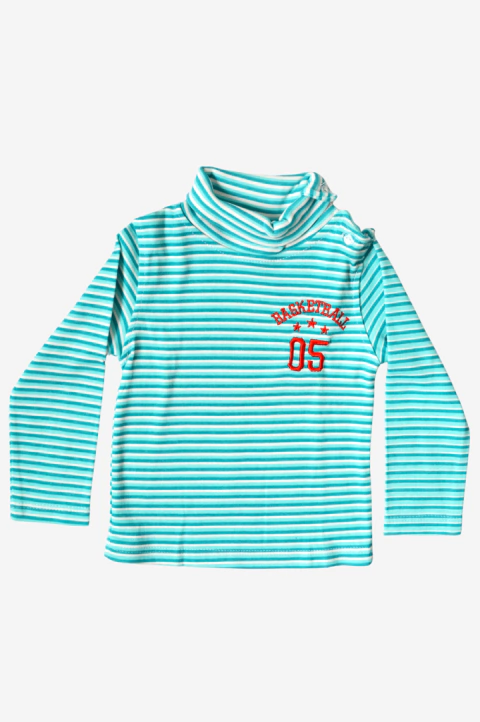 POLERA RAYADA INTERLOCK BEBÉ NIÑO (4249) - comprar online