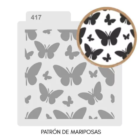 stencil mariposas 13x13cm