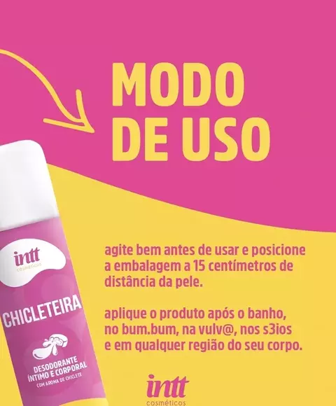 Desodorante Íntimo INTT aroma chiclete