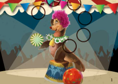 A3 CUENTO Tamaño A3 (grande) Título: "LA FOCA CORNETA Y SU CARETA." - tienda online