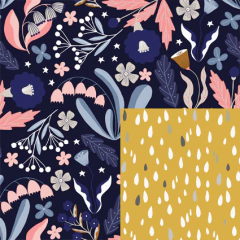 BLOCK SURTIDO BIFAZ "WINTER FLOWERS" 15X15 CM 120 PAPELES - comprar online