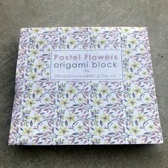 Block surtido para origami "Pastel Flowers (120 papeles tamaño 10x10 cm)