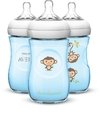 Kit Mamadeiras Avent Pétala 260ml Macaco Pack 3