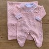 Saída de Maternidade com Pérolas - Rosa - loja online