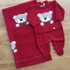 Conjunto Macacão Urso Vermelho