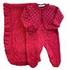 Macacão De Bebê Vermelho Com Manta - Poá