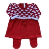 Saída De Maternidade Vestido Coração Vermelho