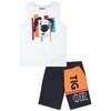 Conjunto Tigor regata com bermuda - branco