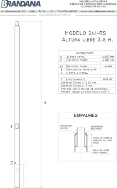 Imagen de Columna parque 3,8 mts