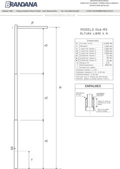 Columna recta 4 mts - tienda online