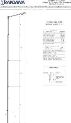 Columna con capuchón 11 m en internet