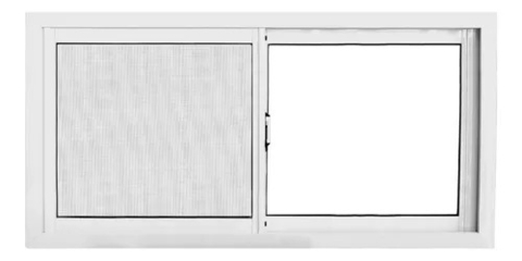 Ventana en Aluminio Herrero con Mosquitero 150x60