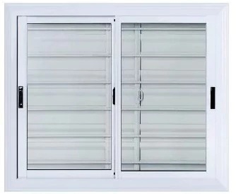 Ventana Hibrida, corrediza con reja y postigo 150x150
