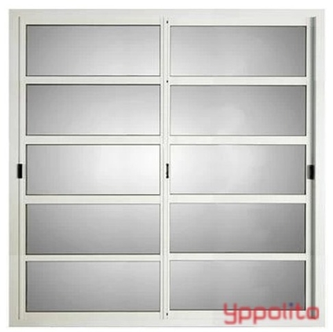 Ventana en aluminio vidrio repartido horizontal 120x150