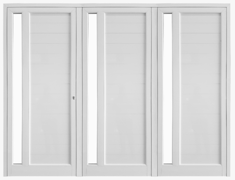 Porton en Aluminio Mod. Vidrio lateral