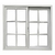 Ventana Aluminio Corrediza Vidrio Repartido 100x100