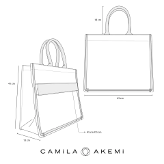 Imagem do BOLSA TONE EM COURO NUDE E OFF