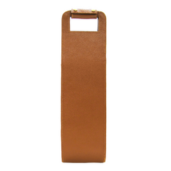 PORTA GARRAFA SANJO EM COURO CAMEL - Camila Akemi - Bolsas e acessórios exclusivos em couro legítimo, com certificado LWG
