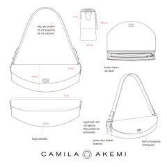 BOLSA MINATO EM COURO VERMELHO
