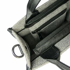 BOLSA MINI TONE CAMEL EM COURO GRAFITE - comprar online