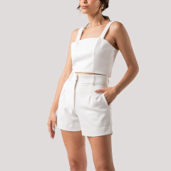 SHORT ALFAIATARIA OFF WHITE