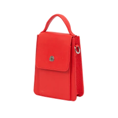 BOLSA HINO EM COURO VERMELHO - loja online