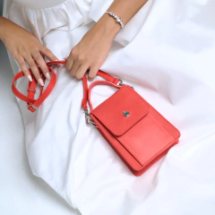 BOLSA HINO EM COURO VERMELHO