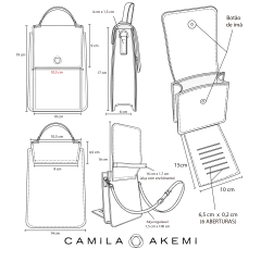 BOLSA HINO EM COURO VERMELHO - loja online
