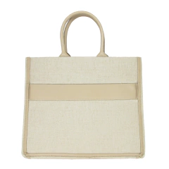 BOLSA TONE EM COURO NUDE E OFF