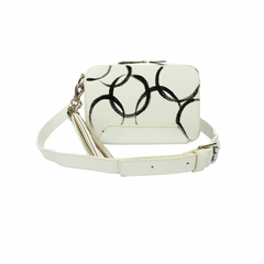 BOLSA SHIBUYA EM COURO OFF-WHITE II - PINTADA - Camila Akemi - Bolsas e acessórios exclusivos em couro legítimo, com certificado LWG