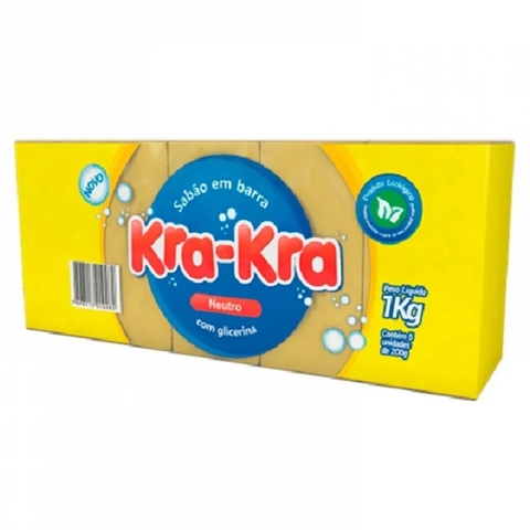 LAVA SABAO BARRA KRA KRA AMARELO 15X80GR