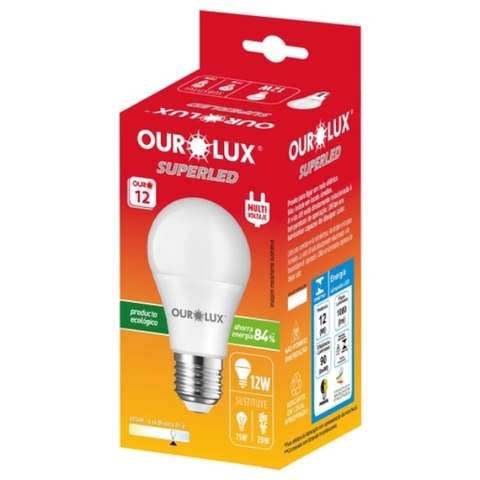 LAMPADA SUPERLED OURO 12W BIV 6500K CX OUROLUX
