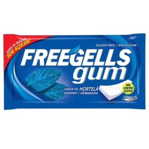 CHICLE FREEGELLS GUM HORTELA SEM AÇUCAR 15 UNID